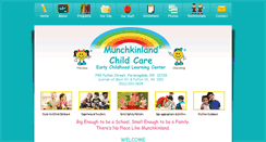 Desktop Screenshot of munchkinlandchildcare.com