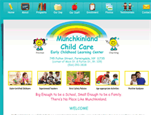 Tablet Screenshot of munchkinlandchildcare.com